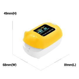 FaceLake Child Pulse Oximeter Blood Oxygen Saturation Monitor, Neck/wrist Cord, Batteries included, Yellow