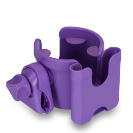 Vagocom Vagocom Universal Stroller Cup Holder, 2 in 1 Drink Holder with Phone Holder for Uppababy, Nuna,Buggy Pushchair, Wheelchair, Walker, Bike, Scooter(Purple)