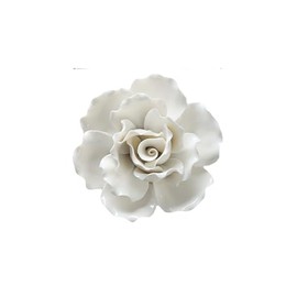 CEUYGT Ceramic Flower Wall Decor Handmade 3D Wall Art Hanging Sculpture White Flower Wall Decor
