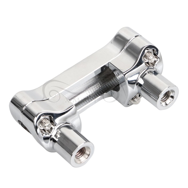 Unbranded Chrome 2" Risers 1" Handlebar Clamp For Harley Softail