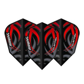 RED DRAGON Airwing Unique Moulded Jonny Clayton Red V-Standard Dart Flights 1 Set Per Pack (3 Dart Flights in total)