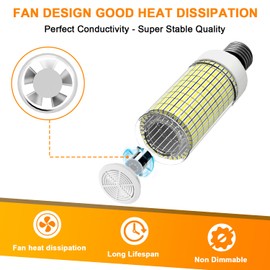 120W LED Corn Light Bulb 18000LM Led Corn Bulb 5000K Daylight E39/E40 Mogul Base Cob, 1200W Metal Halide HPS HID CFL Replace for for Outdoor Indoor Garage Warehouse Factory Workshop Backyard(2 Pack)