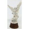 GTBITALY 40.049.30 007 St. Michael Archangel Statue on Wooden Base