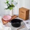 Romooa Large 45oz Cute Ramen Bowl Set Microwavable Pig Ramen