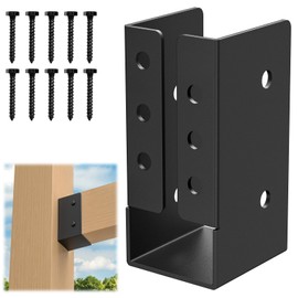 FMhotu Concealed Joist Hanger (16 Pack),2"x4" Outdoor Concealed-Flange Joist Bracket with Screws, Q235B Steel Powder Coated Concealed Mount Light Joist Hangers for 2"x4" Beam, Swing, Handrail, Fence