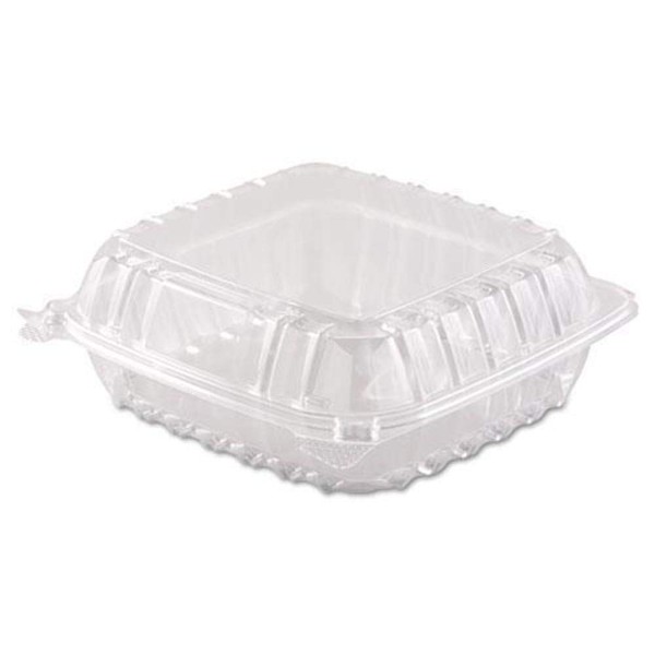 DART ClearSeal Hinged-Lid Plastic Containers DCCC90PST1 250/pk, Transparent
