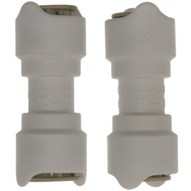 Whale Equal Straight Connector (Pack of 2) - White, 12 mm