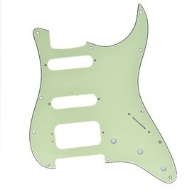 Dopro 11-Hole Strat HSS Guitar Pickguard 3-Screw Humbucking Pickup Mount Fits American Fender Stratocaster Mint Green