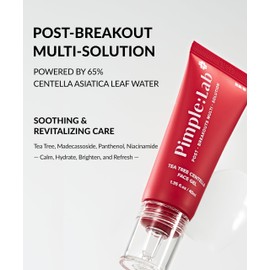 PIMPLE LAB Tea Tree Centella Face Gel - Post-Breakout Solution for Acne Prone and Uneven Skin Tone Moisturizer Face Cream Lotion for Women & Men | 1.35fl oz 40ml