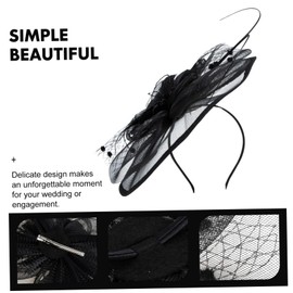 TOVINANNA Delicate Decorative Party Headband for Weddings Birthdays Events Wear Resistant Hair Accessory Elegant Plume Gauze Design for Outfits Holiday Celebrations