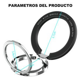 AOMDEXS Anillo para Magnético Safe, Anillo Magnético para Celular, Rotación de 360°, Plegable, Soporte para Magnético Safe Accesorios, Compatible con Smartphones, Tabletas