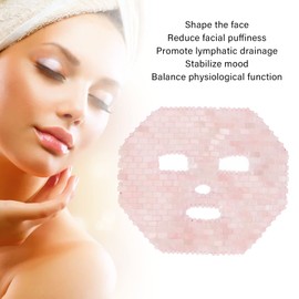 Jade Facial Mask Sleep Mask,Quartz Facial Mask Cooling Natural Jade Premium Anti-Aging Facial Sleep Mask Hot and Cold Care Face Mask Jade Eye Mask for Spa Dark Circles (Rose Quartz)