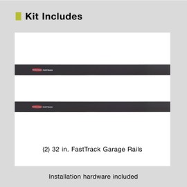 Rubbermaid FastTrack Wall Mounted Storage and Organization System Rail Horizontal 48" 2-Pack Holds up to 1750 pounds Each Rail for Home/Garage Storage and Organization