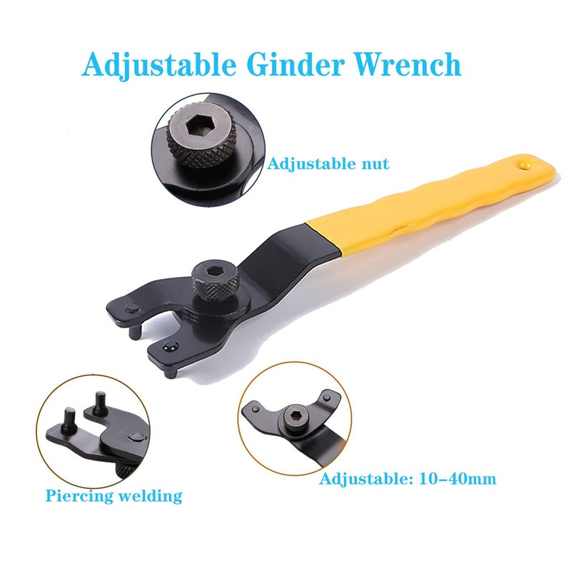 Yuentoen Grinder Wrench - Universal Adjustable Lock-Nut Pin Spanner,Angle Grinder