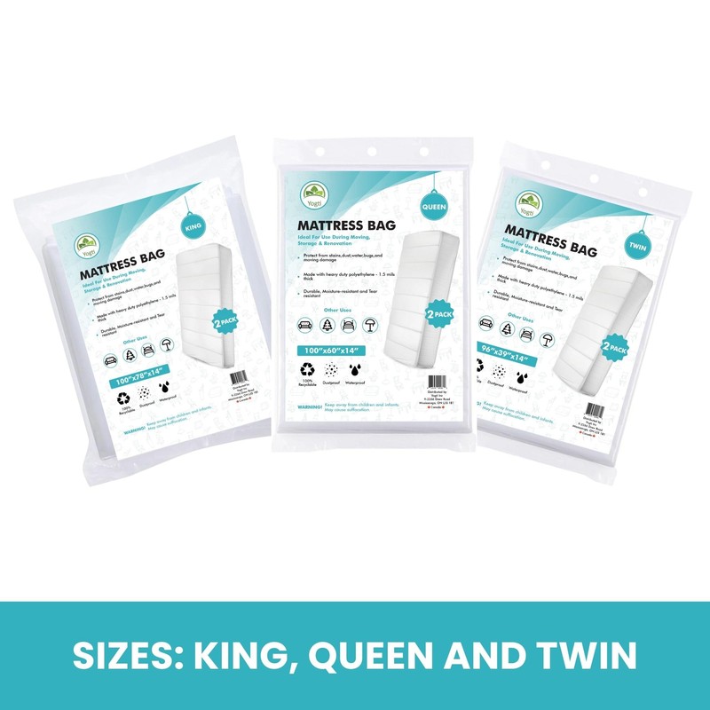 Yogti [Canadian Brand] Queen Mattress Bag for Moving Storage, Heavy