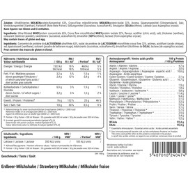 PEAK Delicious Whey Protein - 900 g Flavour Strawberry Milkshake I 30 Servings I Powder I Protein Source: Whey Protein Concentrate + Isolate I No Added Sugar I with Digestive Enzyme Lactase