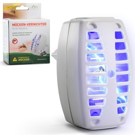 GARDIGO® Mückenstecker UV Licht I Insektenvernichter Stecker I 20 m² I GS-Geprüft I Mückenabwehr durch UV Licht I Mückenstecker Elektrisch zur Insektenabwehr I Mückenvernichter Steckdose
