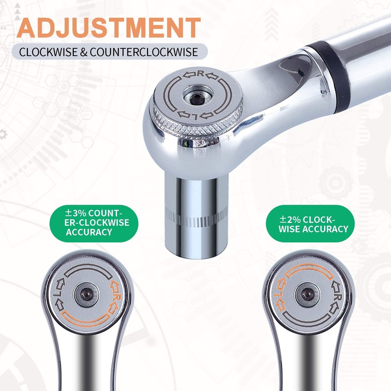 SOLUDE 1/2" Digital Adjustable Torque Wrench with Buzzer and LED
