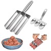 Triple Meatball Maker, Stainless Steel Meatball Maker with Cutting Spade,