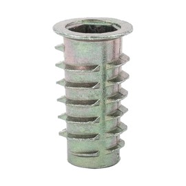 E-Z LOK Threaded Insert for Soft Wood, Zinc Hex-Flanged Thread Inserts 5/16-18 Internal Threads, 25mm Length Pack of 25