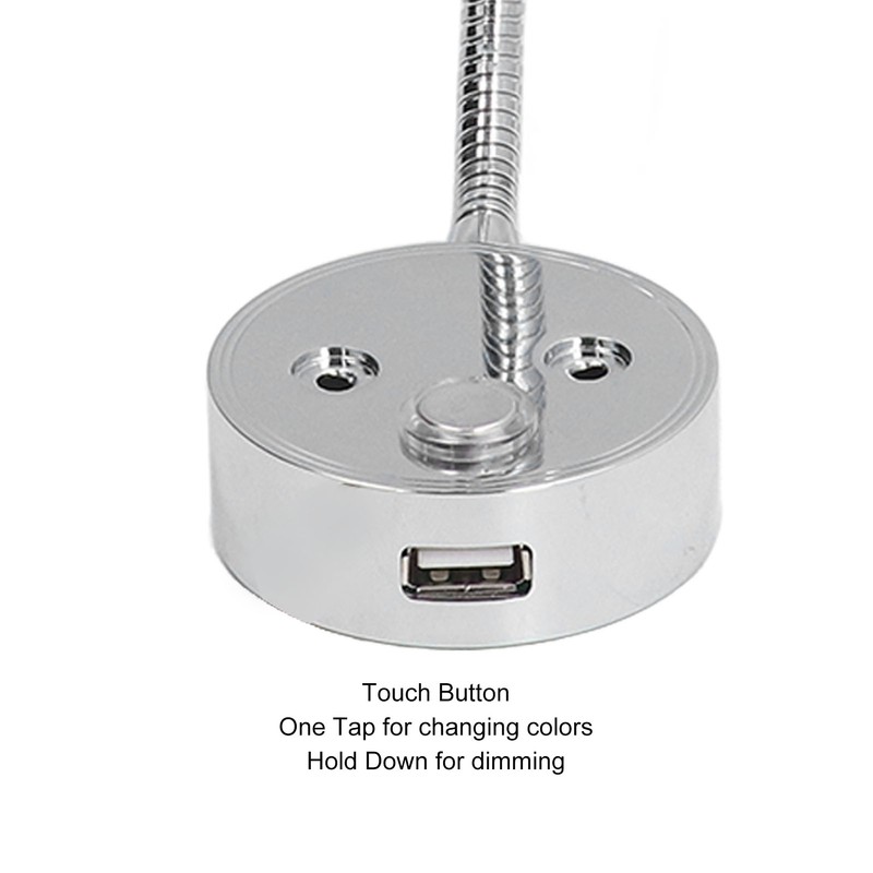 RV Interior Reading Lights Bedside Reading Lamp 10‑30v Dimmable Adjustable