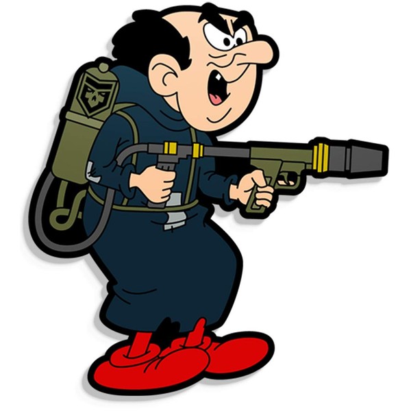 PatchOps Parody Tactical Gargamel 2A Flame Thrower Vinyl Decal Sticker
