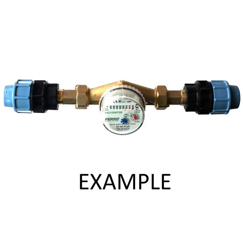 BFG MDPE Fitting für Wasserrohre, 2er Pack, Adapter 20mm x