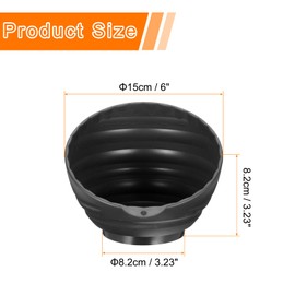 sourcing map 2pcs Magnetic Nut Cup Set 6" Cup Diameter Magnetic Parts Tray Holder ABS Plastic Parts Organizer Kit for Holding Socket Screw Nuts Bolts Pin Washers Metal Parts, Black