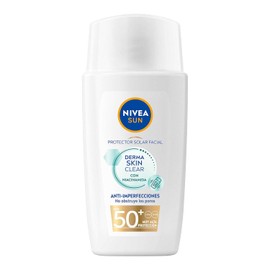 NIVEA SUN Derma Skin Clear Fluido Anti-Imperfecciones FPS50, 40 ml con Niacinamida, previene brotes y no obstruye poros. Ideal para piel grasa con... 