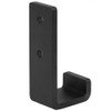 2 Pack 8" Black Steel J Hook, Heavy Duty Wall