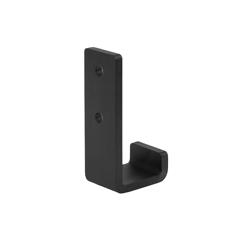 2 Pack 8" Black Steel J Hook, Heavy Duty Wall