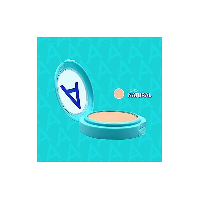 ASEPXIA Maquillaje en Polvo Tono Natural, Acabado Mate, absorbe y