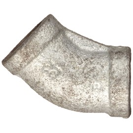 Anvil 8700126850, Malleable Iron Pipe Fitting, 45 Degree Elbow, 2" NPT Female, Galvanized Finish