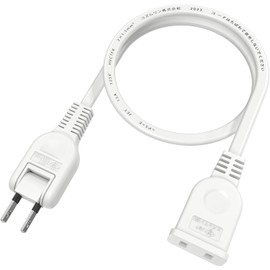 Akirari TAP-EX21005 Power Extension Cord 0.5m Tracking Fire Prevention Swing Plug with Insulated Cap