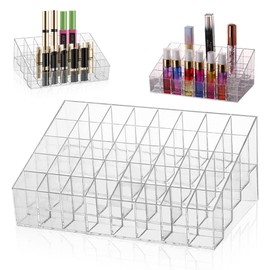 Cosmetic Organiser, Transparent Make Up Organiser, 40 Compartments Cosmetic Holder, Acrylic Lipstick Holder, Cosmetic Stand, Acrylic Organiser, Empty Lip Box for Jewellery, Nail Polish