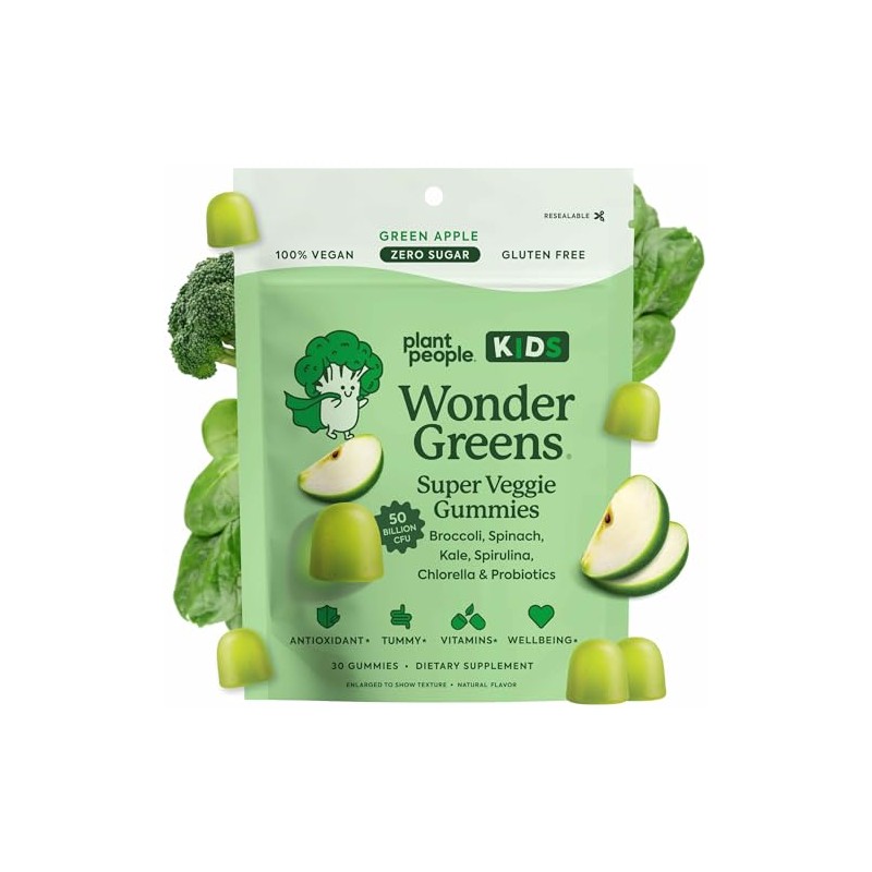 Plant People Kids Wondergreens Super Veggie Gomitas Niños Unidades