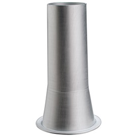 #22 size x 2" Meat Grinder tube horn funnel for filling meat bags Stainless Steel. 3 3/8" base diameter. Fits meat grinders with 3 1/4" round discs