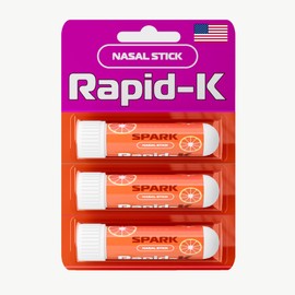 Menthol-Based Nasal Inhaler Stick Vapor Burst (3 Pack) - Aromatherapy for Focus & Mood Boost - Tropical Citrus & Menthol - Refreshing Sinus Relief & Decongestant