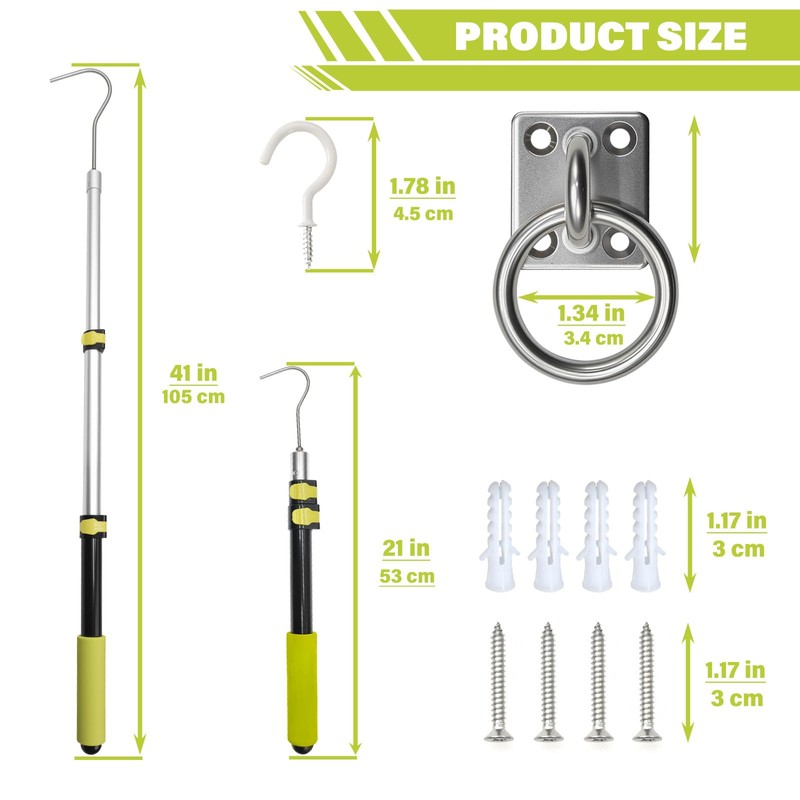 Extendable attic Pull Rod,attic Pull Down Hook,attic Ladder Pull Down
