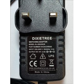 Replacement for 9V 2A AC-DC Adaptor Power Supply for DYMO Rhino Industrial 4200 Label Maker