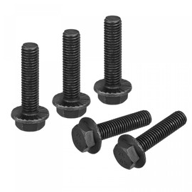 uxcell M10-1.5x40mm Hex Serrated Flange Bolts 10.9 Grade Carbon Steel Screws 5pcs