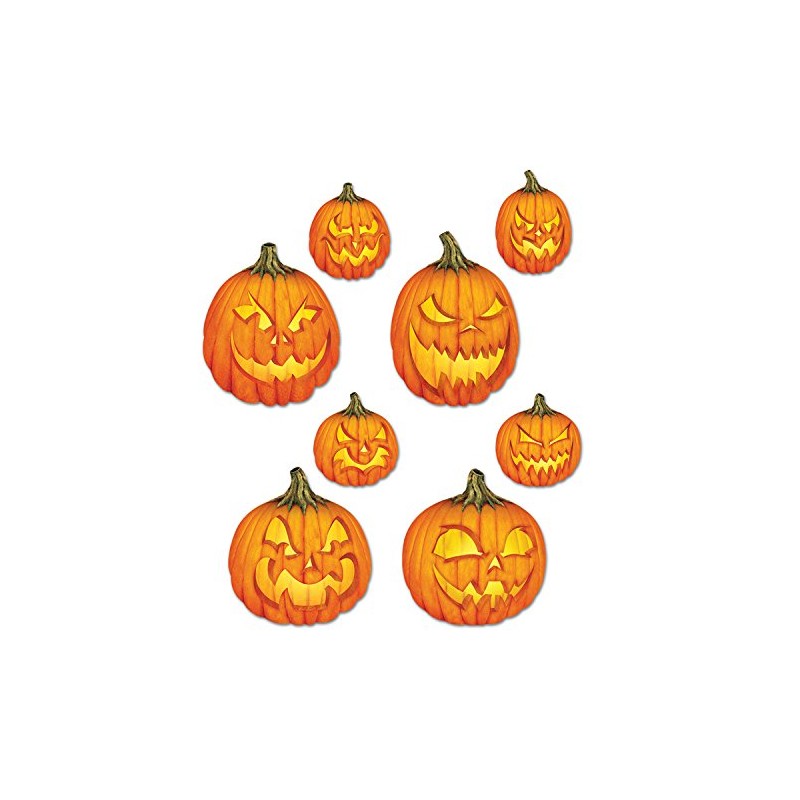 Beistle Pkgd Scary J-O-L Cutouts (4/Pkg), orange/yellow/brown (1026)