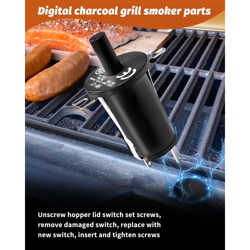 3 PCS Hopper Lid/Door Switch Kit Replacement for Masterbuilt Part