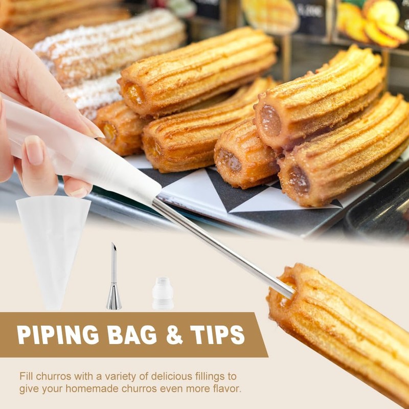 24pcs Churro Maker Machine Multifunctional Hollow Churros Machine,Churreras Para Churros
