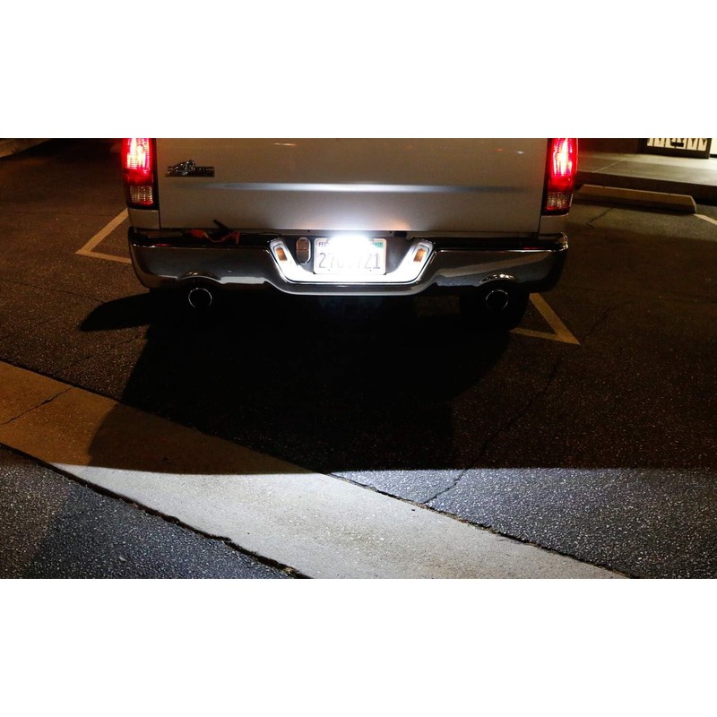 iJDMTOY 35-074-White License Plate Frame Mount 12V 24-SMD High Power