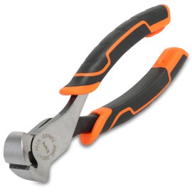 GreatNeck ENP6C 6-Inch End Nipper Pliers, Ergonomic Comfort Grip Handle, High Leverage Design, Rust Resistant, Orange
