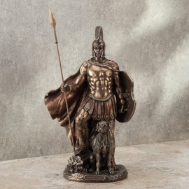 Veronese Design 12 5/8 Inch Odysseus and Argos Cold Cast Resin Antique Bronze Statue