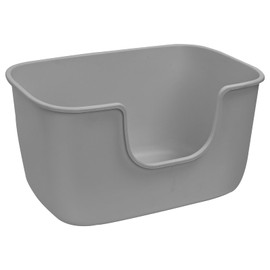 SpaceTime Extra Large Litter Box with High Sides,22.2"×14.9"×12" XL Multi Cat Litter Pan for Kitty,Cat Boxes for Indoor Cats,Jumbo Litter Boxes for Big Cats,Anti-Splashing,Easy to Clean (Grey)