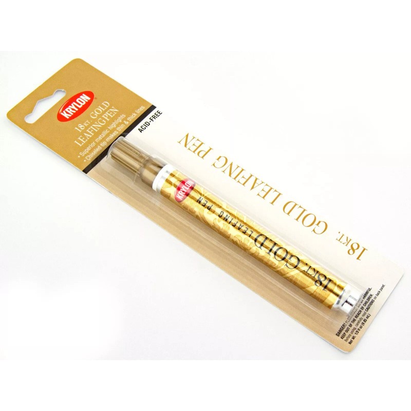 Krylon 18Kt Gold Metallic Leafing Pen Paint Marker Chisel Tip