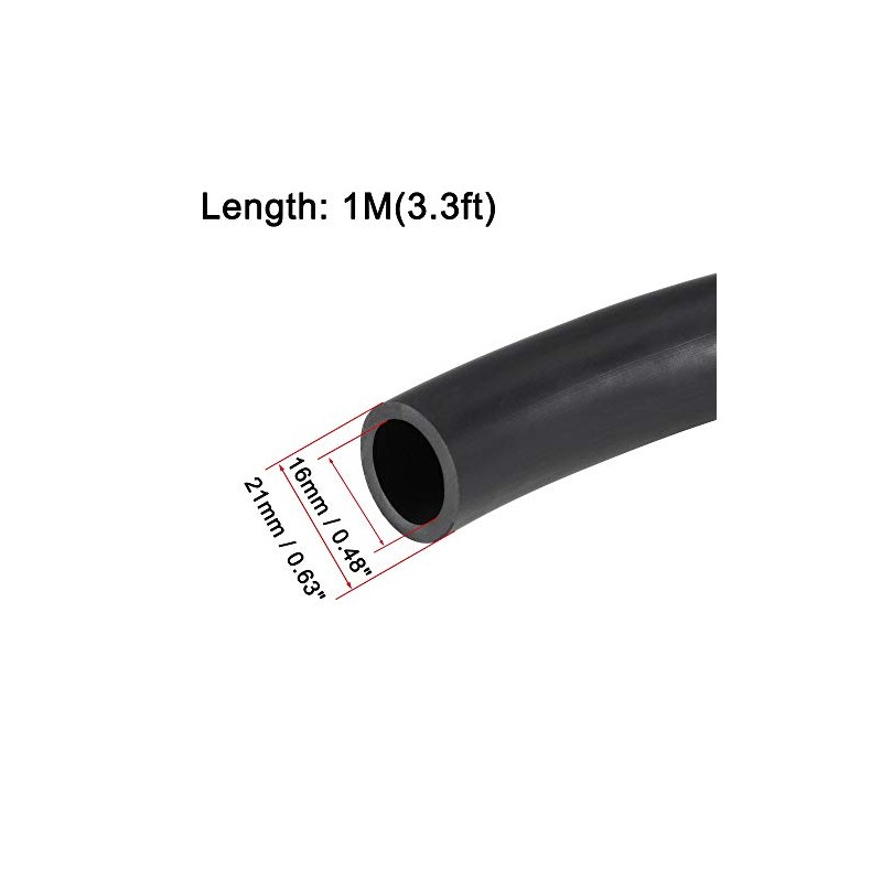 sourcing map Lubricating Oil Hose 16mm ID 21mm OD 3.3ft